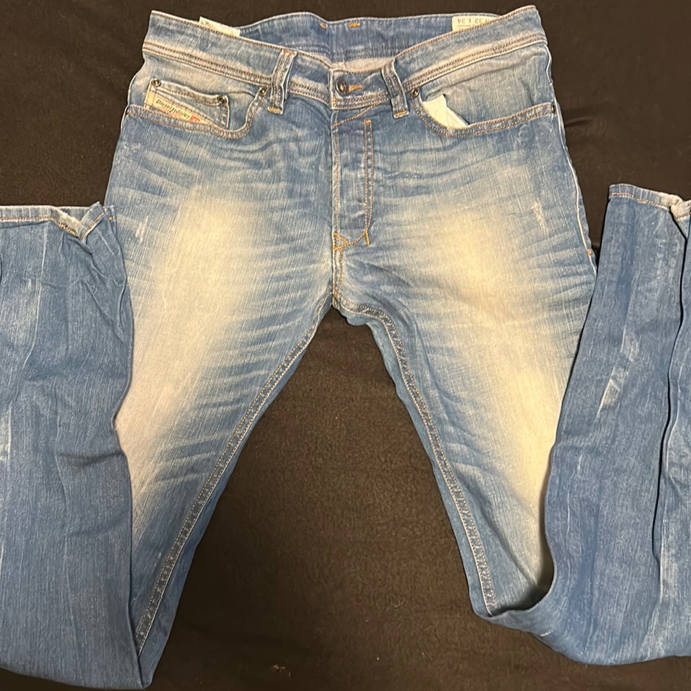 Diesel Blue Slim Straight Jeans